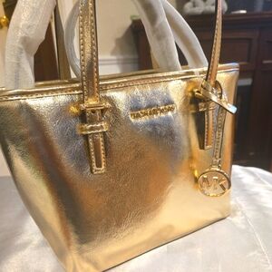 NWT  Gold Michael Kors Handbag